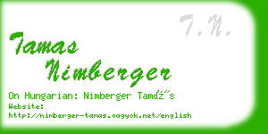 tamas nimberger business card